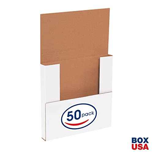 BOX USA BM1081 10 1/4"L x 8 1/4"W x 1 1/4"H, White (Pack of 50)