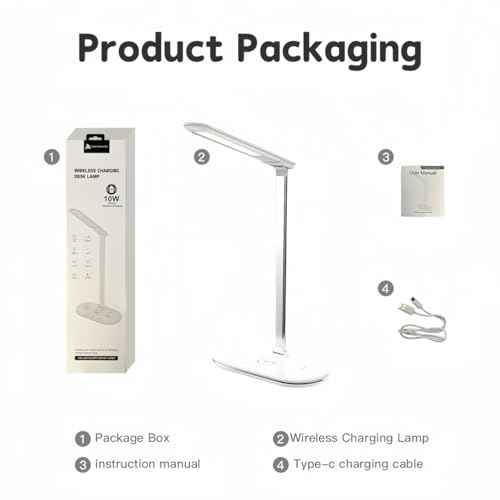 LED Desk Lamp for Home Office 15W 500LM Metal Touch Control Desk Light 3 Color Modes 5 Brightness Level Eye Caring Task Lamp for Reading Sewing Crafts School Supplies Puzzle Light White