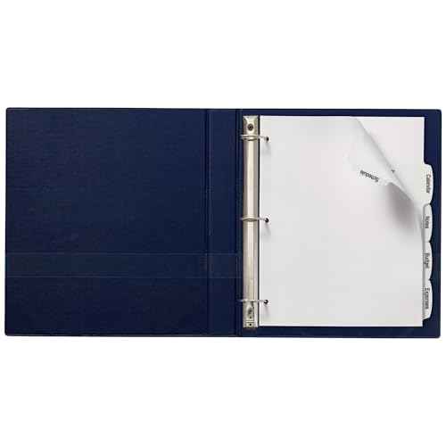 Avery Big Tab Printable Large White Label Dividers, 5-Tab with Easy Peel Labels, Dividers for 3 Ring Binders, 20 Sets (14440)
