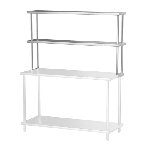 FinerFurnis 12 x 60 Stainless Steel Overshelf - 2-Tier Commercial Kitchen & Prep Shelf