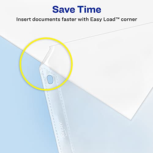 Avery Diamond Clear Heavyweight Sheet Protectors, Easy Load, 200 Document Protectors (74400)