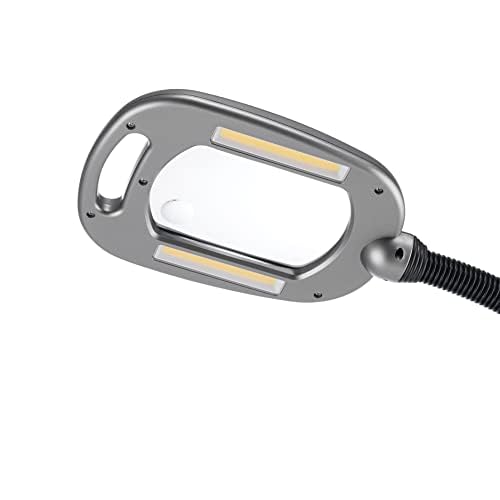 LIGHT IT! By Fulcrum, 20072-401 MultiFlex 12-LED Floor Magnifier Lamp, Silver, Single Pack