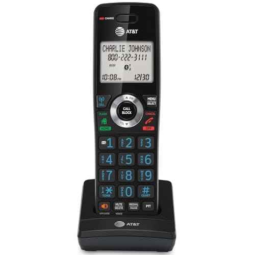 AT&T Additional Cordless Phone Handset with Long Range, Conference, Intercom, Speakerphone, One-Touch Call Block, Caller ID, Bluetooth Connect to Cell, Compatible with DLP73X90 Series: DLP70090
