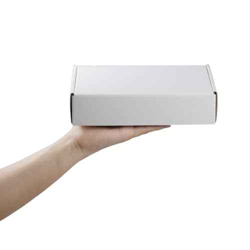 50 Pack 9x6x2 Inches Small Shipping Boxes, White Corrugated Cardboard Boxes, Moving Mailing Packing Box