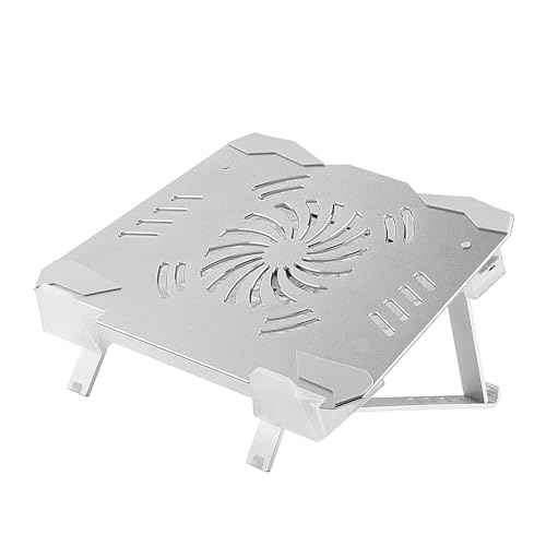 Laptop Cooler LED Light Laptop Stand with fan2 USB Ports, for 14-17inch laptops, Height StandErgonomically Gaming Laptop Cooling pad £¬Silver-3