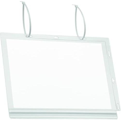 Durable Water-Resistant Sign Holder Pockets with Cable Ties - Letter Size 8.3" x 11.7" Inches - IPX5 Tested Transparent Document Holders - Perfect for Outdoor Information Displays - Pack of 5