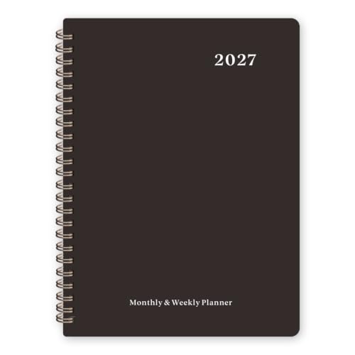 VALOME 2027 Weekly & Monthly Academic Planner, Black, 6.3x8.5 inches, Jan-Dec