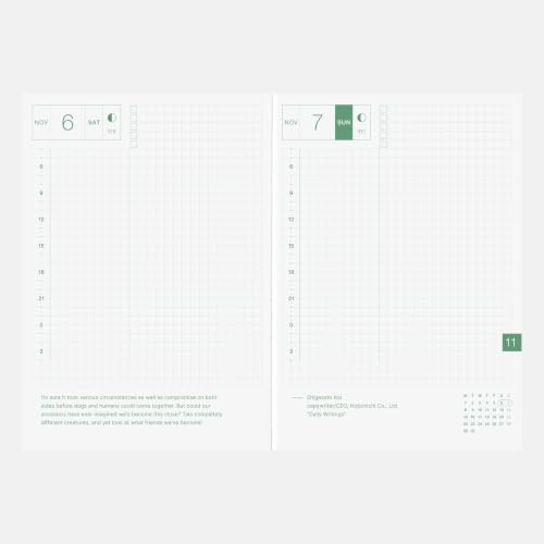 Hobonichi Techo 2027 Original English Planner A6 Daily Calendar January Start
