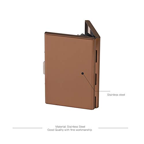 Rose Gold RFID Metal Credit Card Holder Wallet - Stainless Steel Business Card Case for Men & Women