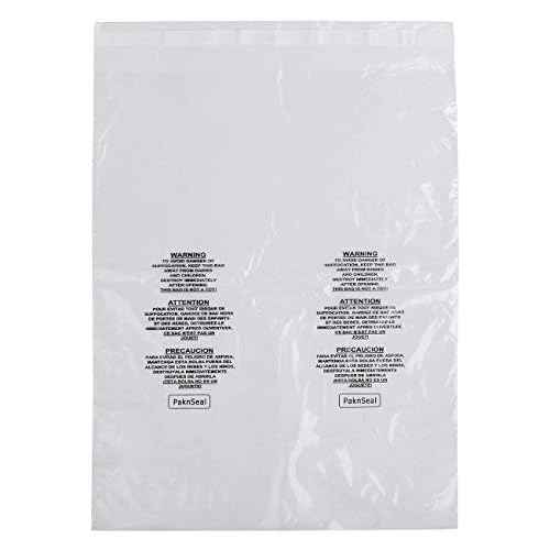 Clear 11x14 Self Seal Poly Bags, Suffocation Warning (200 Count)