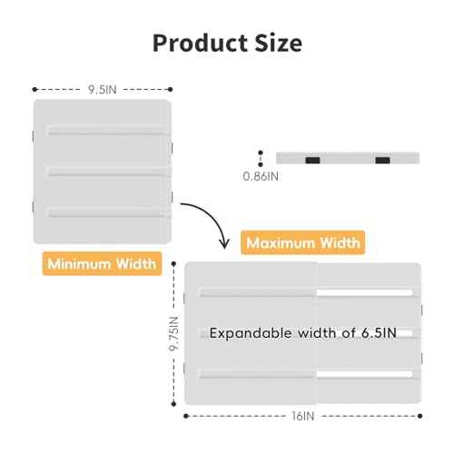 Adjust-A-Shelf Locker Shelf, Extends to Fit Your Locker, Easy to Use, Perfect for School, Office, Gym, (2, White)