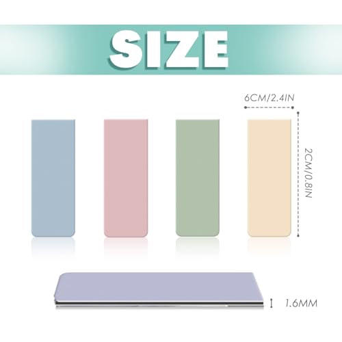 Majuney 30-Piece Morandi Color Magnetic Bookmarks Set - Pure Color Variation