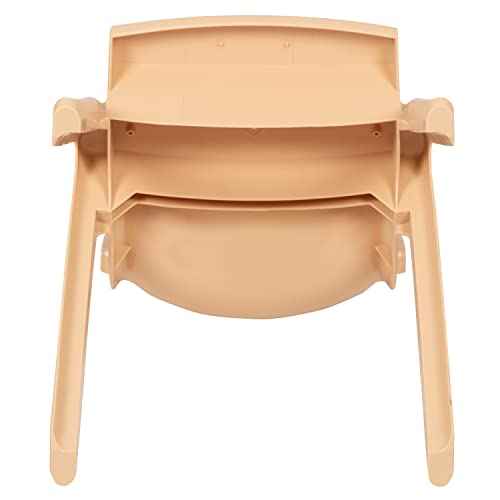 Flash Furniture Whitney 4 Pack Natural Plastic Stackable School Chair with 10.5" Seat Height