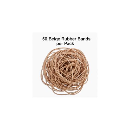 Staples #117B Heavy-Duty Rubber Bands, 1/4 lb Bag (Approx. 50 Bands) - Beige