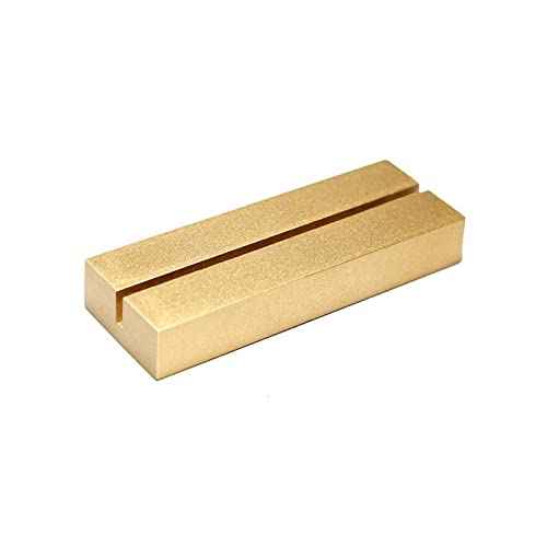 UNIQOOO 20 Pack 4" Gold Birch Wood Stands for Wedding Acrylic Sign, Wood Table Number Holders for 1/8 Thick Acrylic Sheets | Wedding Display Stand, Card Holder for Bar Menu, Retail Sign, Party