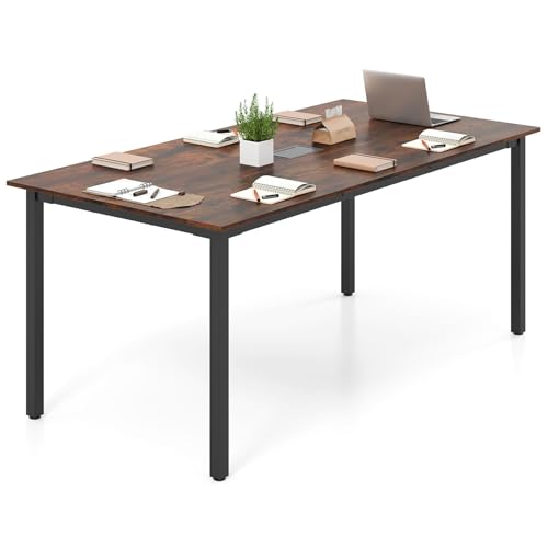 GIANTEX 6 Ft Conference Table for 8-10 People, Rustic Brown, Model 1