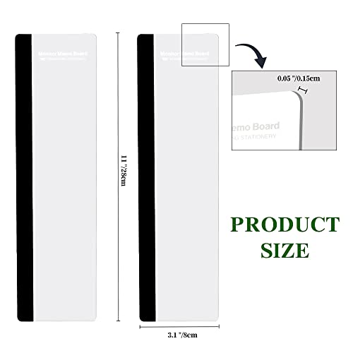 HQIOA Monitor Board 2pcs Transparent Acrylic Sticky Note Holders for Computer Monitor Side Panel - Office Desk Accessories for Home & Work