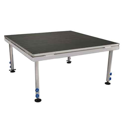 Hisonic PS02 4 X 4 Portable Stage Platform Modular System with Height Adjustable Riser (24" - 39")