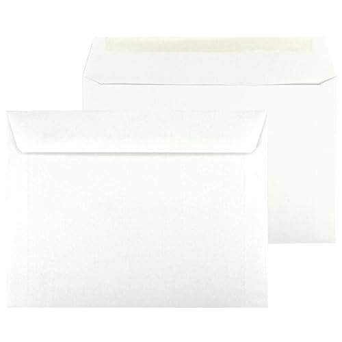 500 Minas Envelope 6" x 9" Booklet Envelopes (Open Side), Sturdy 24lb. White, Strong Gum Flap, 500/Box