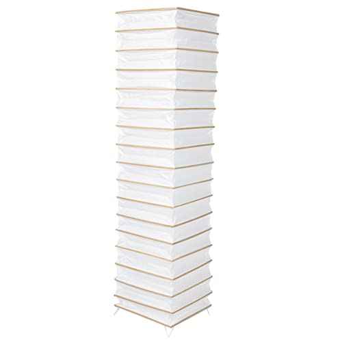 Uonlytech Paper Floor Lamp Shades Nordic Style Table Lampshades Barrel Chandelier Light Cover Protector for Home Hotel Bedside Desk Floor Lamp, Beige