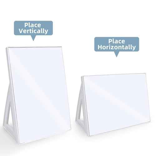 Magnetic Dry Erase Board White Board, 8.3'' x 5.8'', Small Stand-Up or Hangable Desktop Dry Erase White Board, Mini Dry Erase Whiteboard Easel for Desk with One Marker and Two Magnets