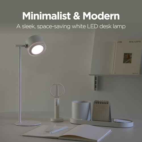 mooas Dual Cordless LED Desk Stand USB-C Rechargeable, Magnetic Flicker-Free LED Desk Lamp, 3 Brightness Levels Touch Control 360¡Æ Adjustable, Wall-Mounted Task Light for Reading Home Office Study