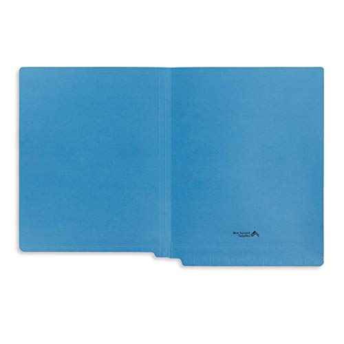 Blue Summit Supplies 100 Blue End Tab File Folders, End Tab Folders, Reinforced Straight Cut Tab Files for Use in Office, Classroom, Business, Letter Size, Blue, 100 Pack