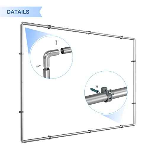 E&K Wall Mount Banner Sign Poster Frame Advertising Billboard Display Frame Stretching Stainless Steel Wall Frame for Roadside Building Warehouse 4'x8'