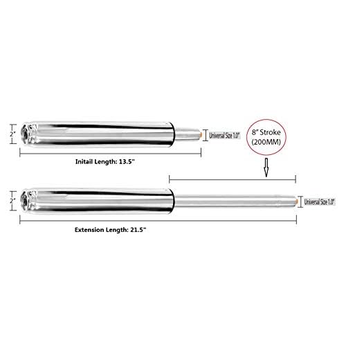 Stroke 8'' Gas Lift Cylinder Replacement Pneumatic Chair Part Heavy Duty Steel Case Universal Size Height Extension for Office Stool Chair