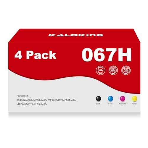 067H 067 Toner Cartridge Set 4 Pack High Capacity Remanufactured Replacement for Canon 067H for imageCLASS MF656Cdw MF653Cdw MF654Cdw LBP632Cdw LBP633Cdw Printer