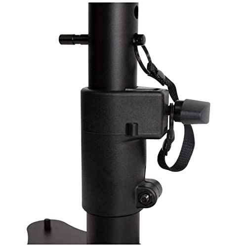On-Stage SMS4500-P Clamp-On Studio Monitor Speaker Stands: Height-Adjustable (9"-12.5"), Locking pin for Security, Steel Construction, Nonslip Rubber feet. Table/Desk use, Black Finish. Pair.