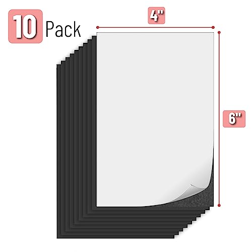Mr. Pen Adhesive Magnetic Sheets 4 x 6 Inch, 10 Pack - Strong Adhesive, Easy to Cut & Use on Metal Surfaces