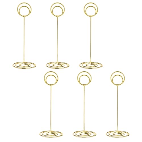 NERIUS Gold 8.75 Inch Table Number Holders 6 Pack for Wedding Party
