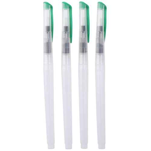 4PCS Clear Solid Watercolor Pen,Pieces Pencil Style Envelope Moistener,Stamp Moistener Mailing Letter Sealer for Office