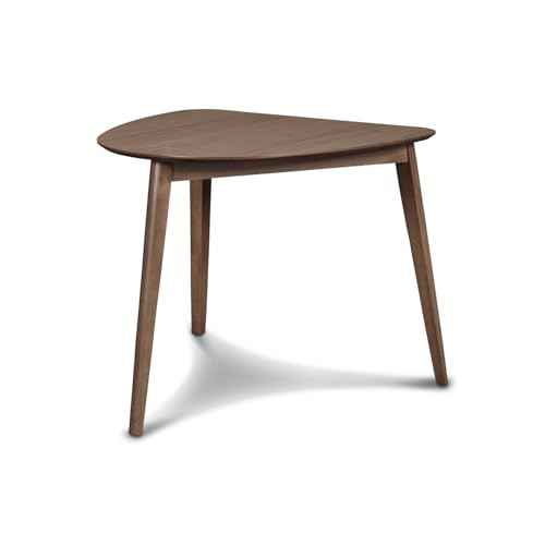 New Classic Furniture Mid-Century Modern Oscar Corner Table 3-Piece Dining Set, Walnut