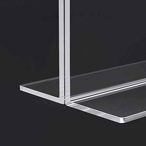 HIIMIEI 8.5x11 Acrylic Sign Holder Horizontal Table Menu Display Stand, Clear Plastic 8.5x11 Double Sided Picture Frames for Desk Display(6 Pack)
