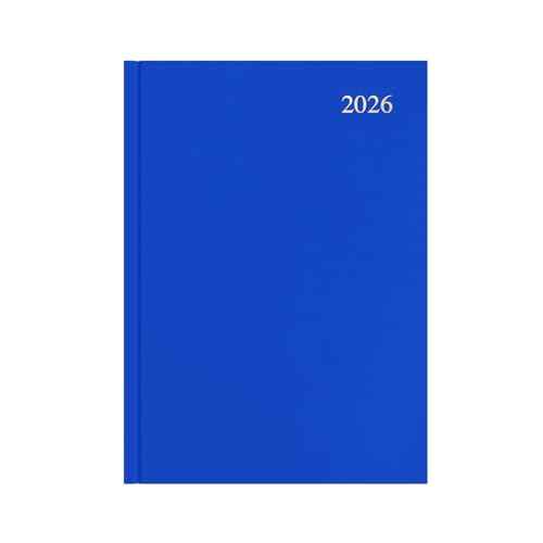 Collins - Essential - 2026 12 Month Calendar Year Planner, Day-To-Page Diary, A4 Hard Cover - Blue (ESSA41.60-26)