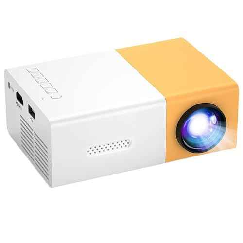 Mini Projector 1080P HD Portable Smart Projector, Video Projector for Bedroom with HiFi Stereo, HDMI/USB/Audio Compatible with Phone, Laptop, TV Stick, PS5