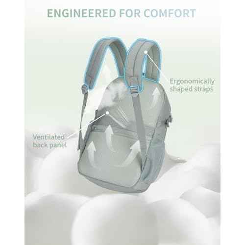 ECOHUB Travel Backpack for Women, 17.3 inch Suspended Laptop Backpack, Fashion Water-Resistant College Computer Bookbag, 28L Personal Item Bag with 12 Pockets for Causal, Work, Green