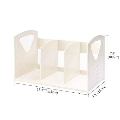 2 Pack Desk Book Shelves Small Desktop Bookshelf F Magazine Holder for Home School and Office
