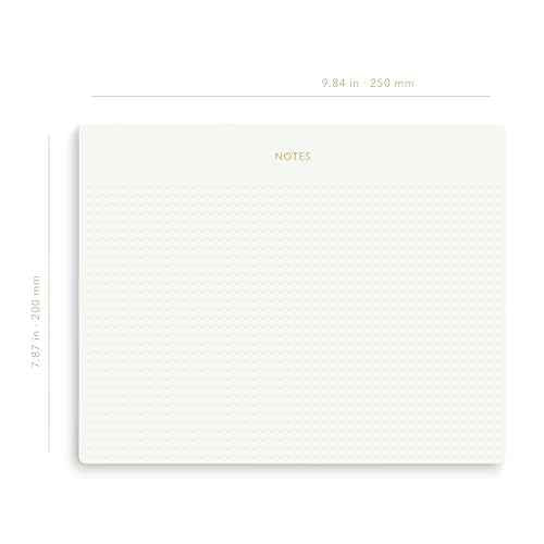 Mouse Pad Notepad for Professionals, 3 Pack, 9.8" x 7.9", 150 Sheets (50 Each), Minimalist, Gold Foiled, Dotted Layout, Executive's Desk Note Pad, To Do List Notepad, Eco-friendly, FSC¢â Certified Planner Pad