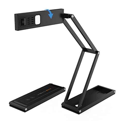 VIISAN Document Camera 13MP 4K with AF Lens, Foldable Webcam for Teachers Classroom, Built-in Mic & LED Light, Portable Overhead Cam for PC Mac, Web Conferencing Visualizer for Teaching
