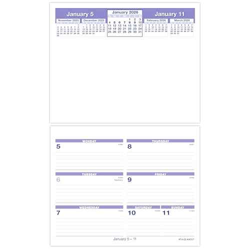 AT-A-GLANCE 2026 Desk Calendar Refill, Weekly, 6" x 7", Flip-A-Week (SW705X5026)