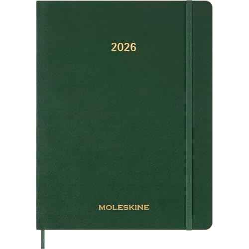 Moleskine 2026 15-Month Essential Planner, Soft Cover, Weekly Vertical, XXL (8.5" x 11"), Myrtle Green, 144 pages