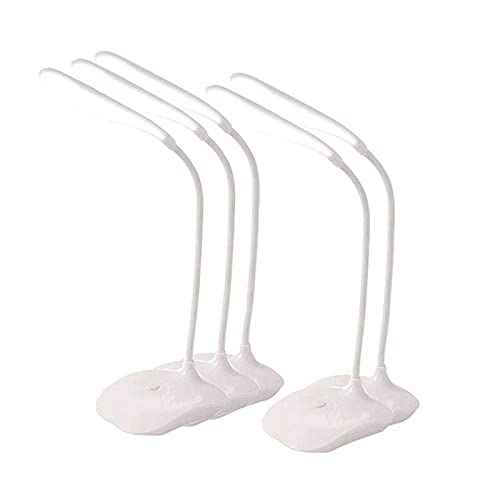 LED Table Lamp,Portable Eye-Protected Flexible Gooseneck Small Desk Lights for Dorm Study Office Bedroom-USB and 3 AA Batteries Powered (5 Pack)