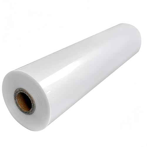 12.6Inchx656Ft Standard Glossy Thermal Laminating Film BOPP Thermal Film Hot Roll Laminating Film, 1Inch Core, 1Mil(28mic) Thickness Laminate Rolls