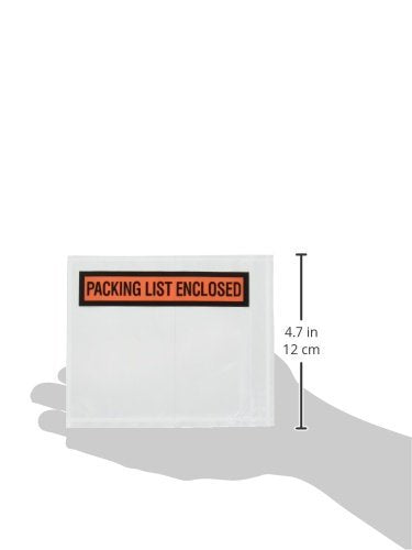 Sales4Less Waterproof Packing List Envelopes 4.5x5.5 Inch Self-Adhesive Clear Bags Pack of 1000