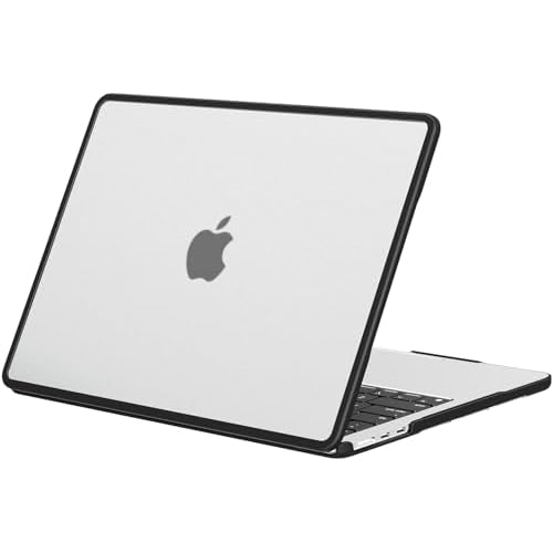 BlueSwan Anti-Cracking Hard Shell Case Compatible with MacBook Air 13 inch M4 M3 M2 2025 2024-2022 A3240 A3113 A2681, Soft TPU Bumper PC Base for Air 13.6 inch, Frosted Clear