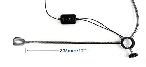 Upwtkim USB Dual Gooseneck Microscope Light - Pillar Spotlight for Stereo & Digital Microscopes