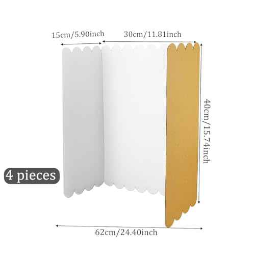 4Pcs Trifold Poster Boards 25x16 Inches Display Board Corrugated Project Boards Small Display Boards Poster Board for Science Fairs, School Projects and Business Project